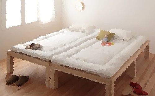 布団が使えるベッドイメージ