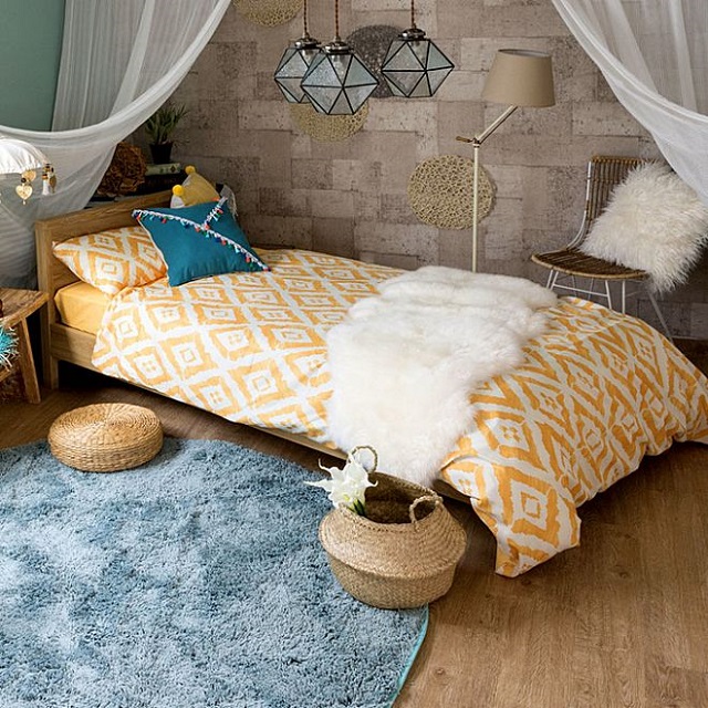 アジアンテイストの寝室