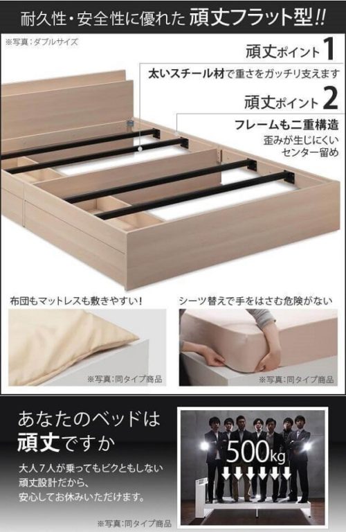 敷布団でも使える収納ベッド〔アレン〕