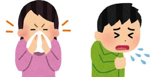 鼻づまりと咳き込み