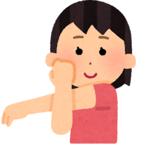 腕を前にだしてクロスさせて肩のストレッチ