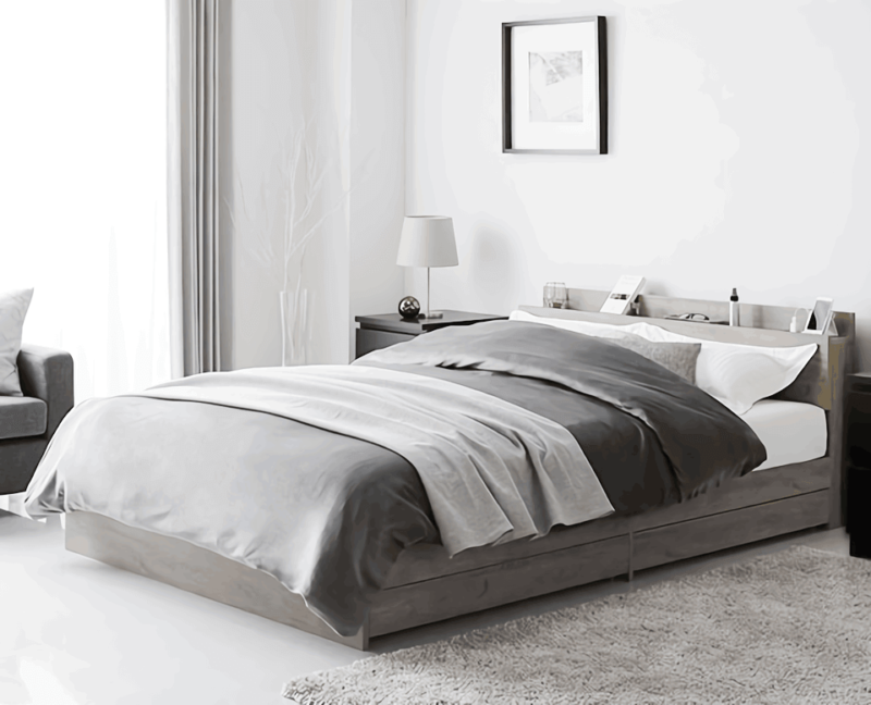 グレージュベッド