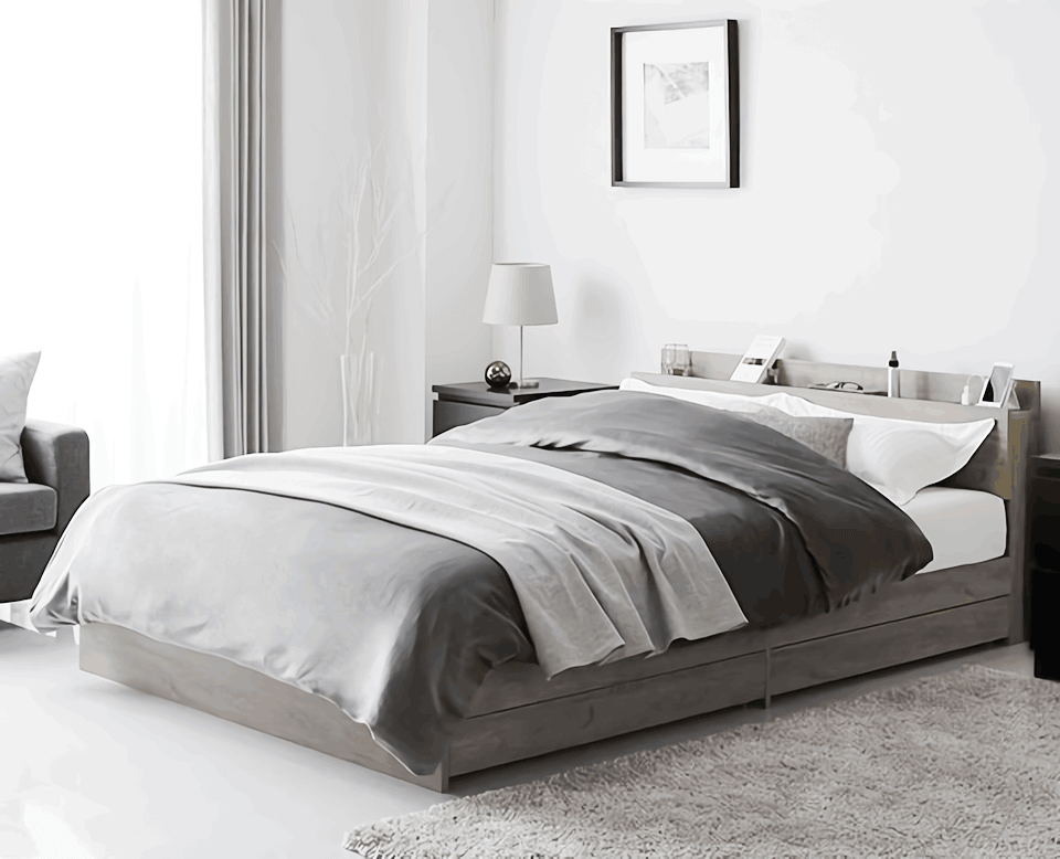 グレージュベッド