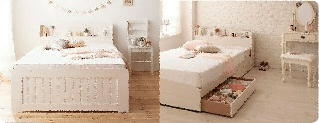 ホワイト系ベッド