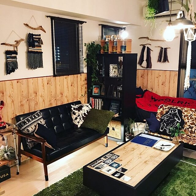 男性の一人暮らし部屋