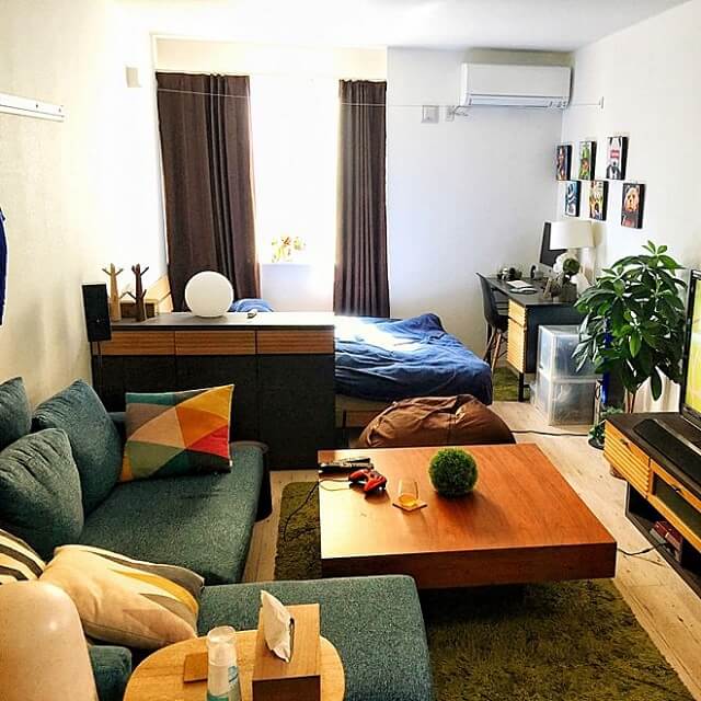 男性の一人暮らし部屋