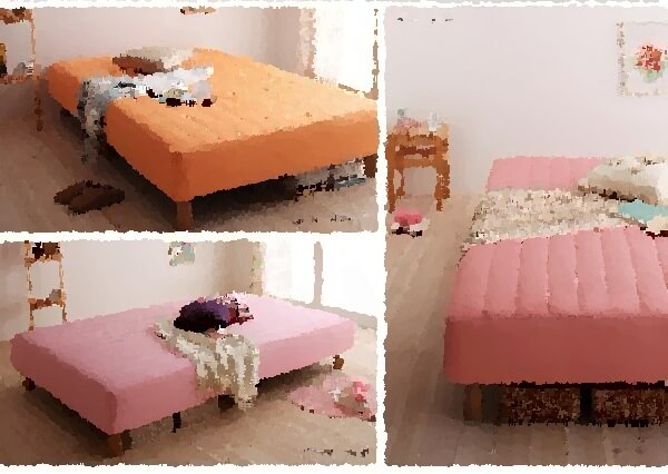 脚付きマットレスベッド