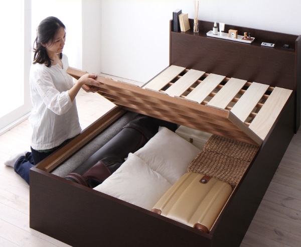 大容量すのこ床板ベッド