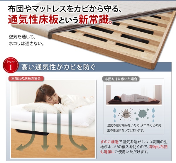 通気性抜群の床板の【No-Mos】 ノーモス