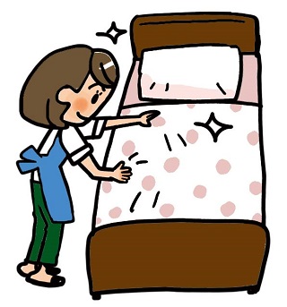 ベッドメイキング