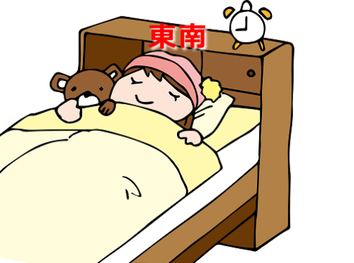 ベッドで寝る