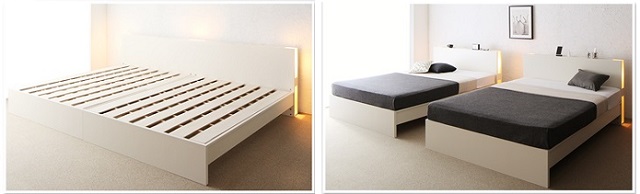 分割できるベッド