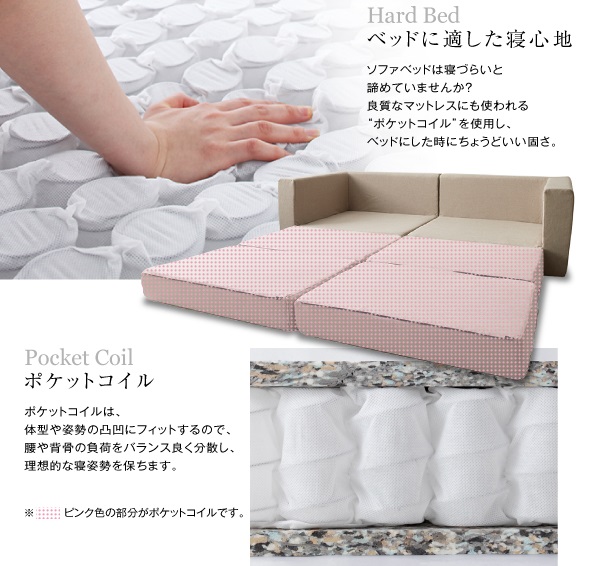 ポケットコイル！ソファベッド【Ceuta】セウタ