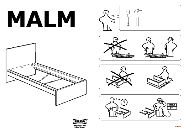 IKEAのベッド説明書