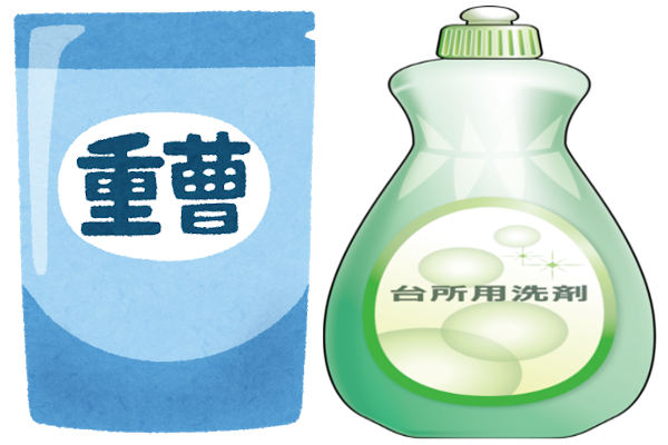 重曹と台所用洗剤